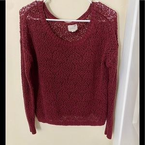 Burgundy LA hearts sweater